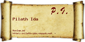Pilath Ida névjegykártya